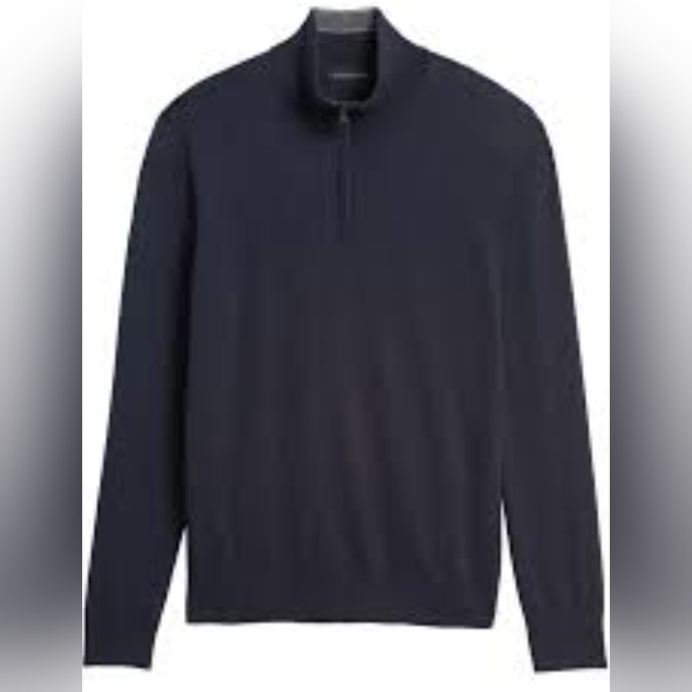 Banana Republic Cotton Cashmere 1/2 Zip Sweater Men's Size M Pre-owned Excellent